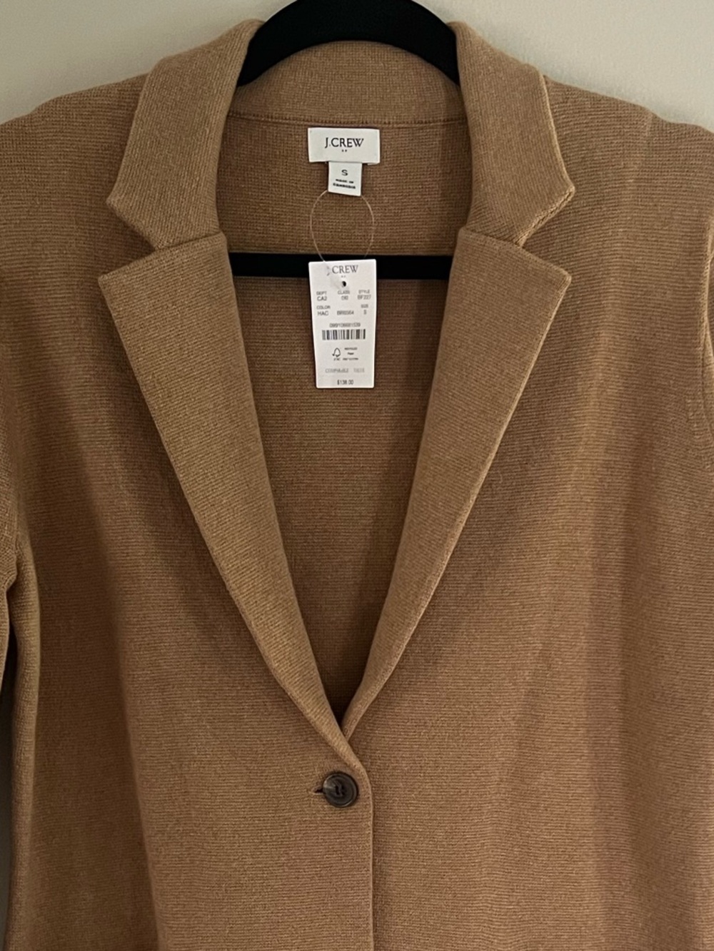 NWT J. Crew Women's Knit Schoolboy Single-Button Blazer Preppy Classic